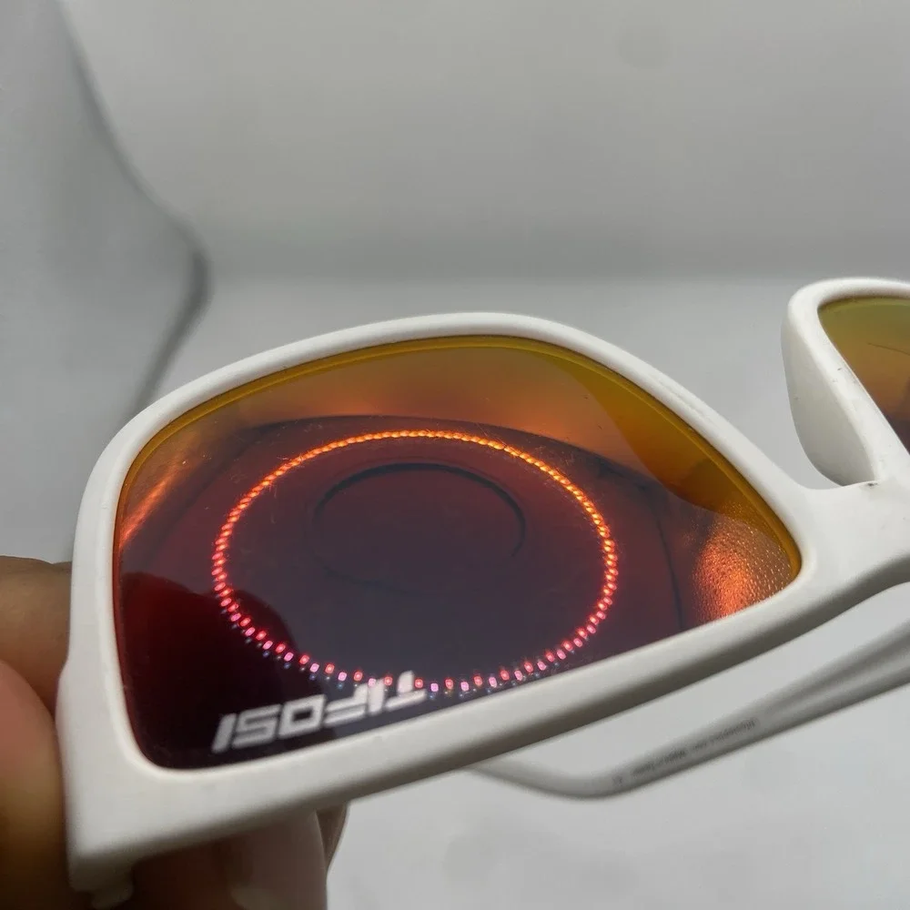 Tifosi Optics Hagen XL Sunglasses Matte White,‎ w/Smoke Red Mirror Lenses Read